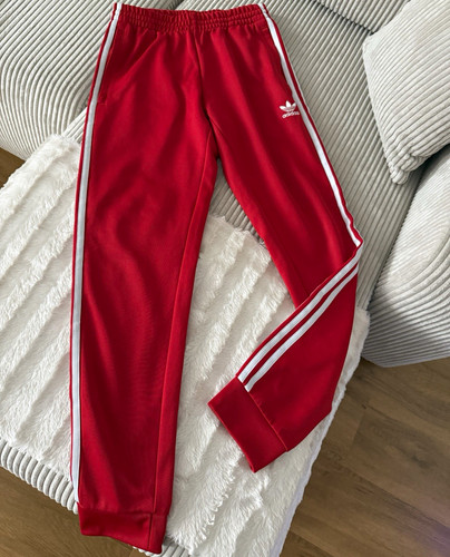 Adidas jogginghose rot weiß - jogginghose, rot/weiß