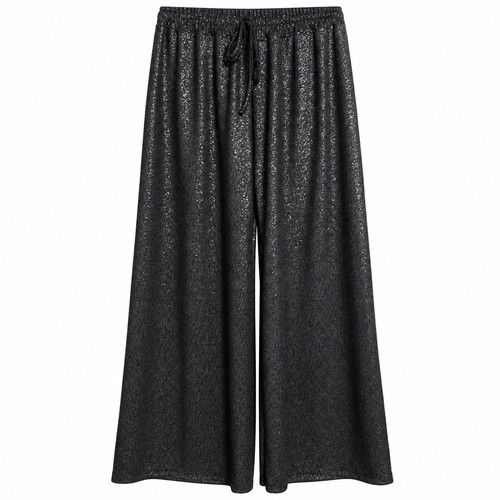 Damen glitzerhose wide leg - damen,