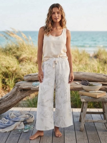 Leinenhose damen made italy - leinenhose,